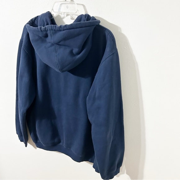 Hurley Blue Pullover Hoodie with Drawstring Sweatshirt Ribbed Cuffs / Waistline - Picture 7 of 11